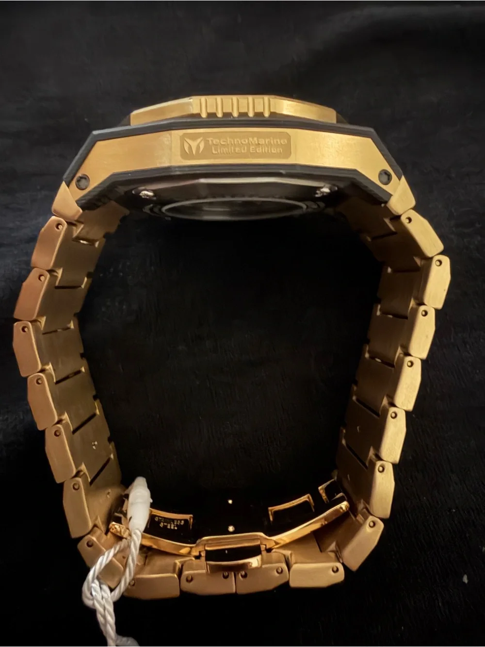 Technomarine Gold and Black Carbon Nautic Automatic Skeleton Watch